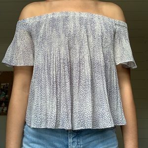 cute off the shoulder flowy top